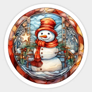 Snowman and star Sticker